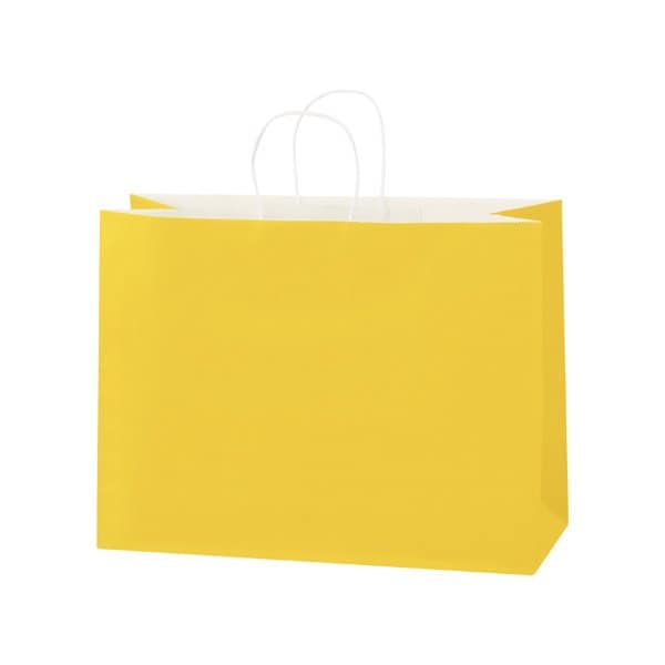 Bsc Preferred 16 x 6 x 12'' Buttercup Tinted Shopping Bags, 250PK BUY00443267 - main